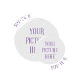 diagram of a 16 D" and 24 D" Lazy Susan next to each other to see the difference in size