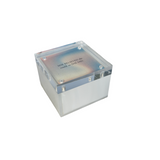 white marble acrylic magnetic photo box with a quote saying She BELIEVED she could, so SHE DID.