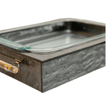 ACRYLIC PYREX in black marble