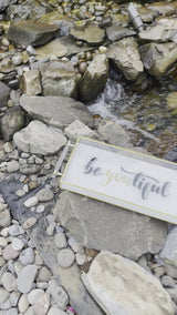 beyoutiful luxe tray featured by a creek on rock showing the detail and colors