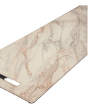 angled pic of 12x36 long charcuterie cheeseboard in white gold