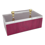 wine red marble with handle and gold detail.