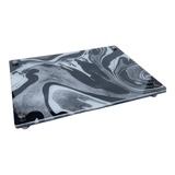 RAISED SERVING PLATTER | BLACK & WHITE SWIRL - A Gifted Story