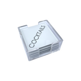 side image, cocktails coasters, on white background.