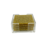 Glam Coaster Set | Gold Sparkle