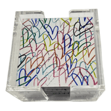 SCRIBBLED HEARTS COASTERS