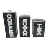 KITCHEN CANISTERS | BLACK MARBLE - A Gifted Story