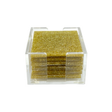 Glam Coaster Set | Gold Sparkle