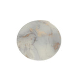 lazy susan with white, gold and grey tones.