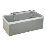 sleek, solid grey decorative box for any room in your home, customize your font colors and handle detail