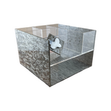 silver marble deluxe caddy with white butterfly deco on napkin stopper