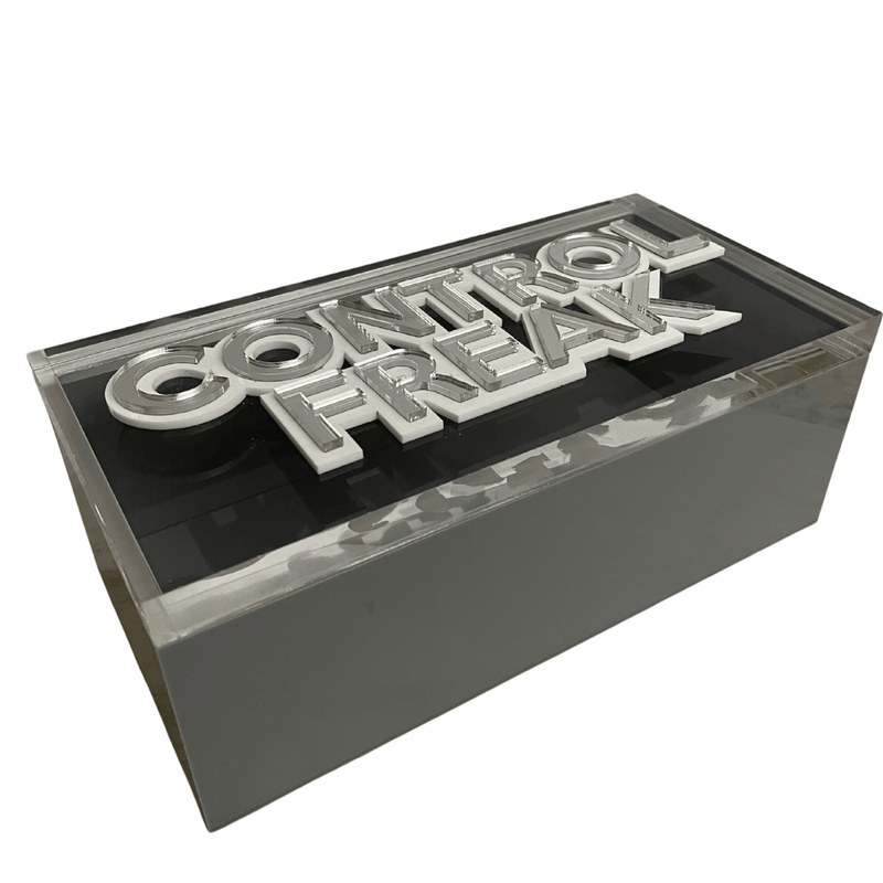 personalized decorative box solid grey