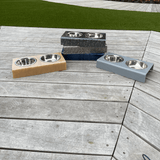 Assorted acrylic bite-size pet bowls