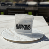 LAZY SUSAN | WHITE GOLD PAINT on a counter with condiments- A Gifted Story