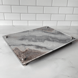 RAISED SERVING PLATTER | BROWNS