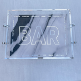 Extra-luxe BAR tray on grey table
