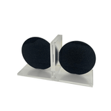 gold mirror smiley face with black acrylic back