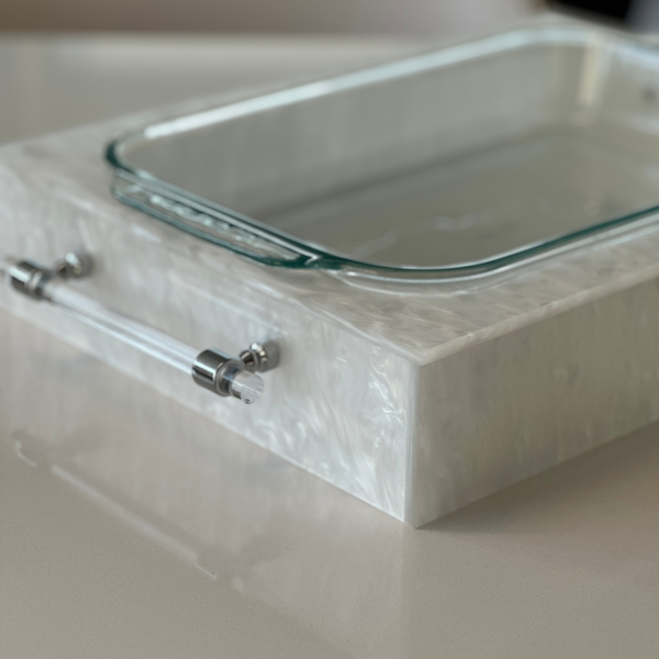 Pyrex with Acrylic Holder | Marble Collection