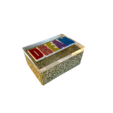 5x7 solid acrylic box with a clear lid featuring the word DREAM in rainbow colors letters.