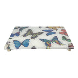raised cheeseboard with multi-color butterfly print