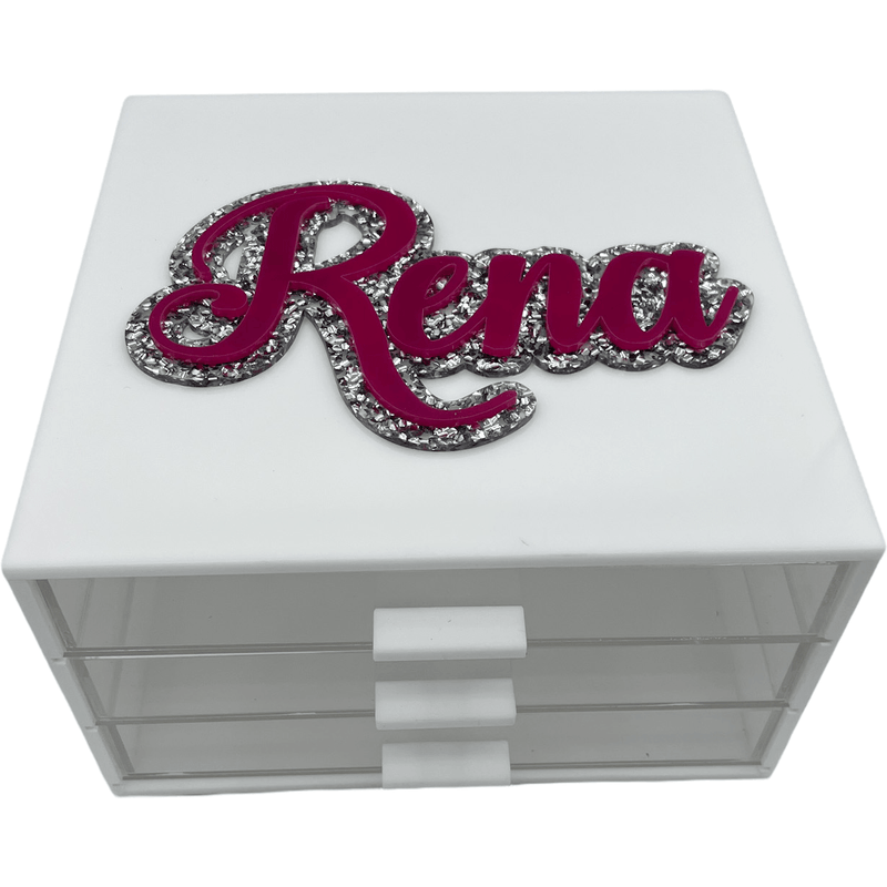 JEWELRY BOXES with script font