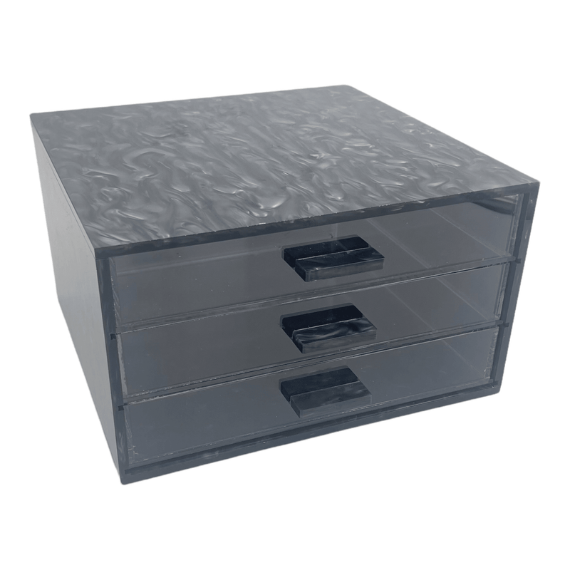 JEWELRY BOXES in black marble acrylic