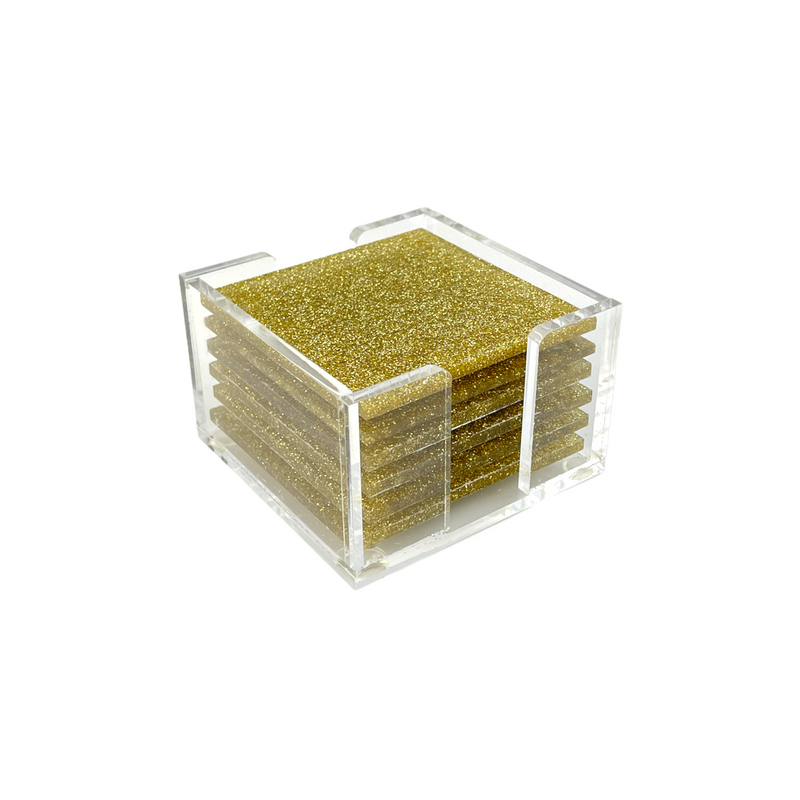Gold Edged Agate Coaster Gift Set – The Box NY