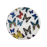 lazy susan showing the vibrant colors of the butterfly print.