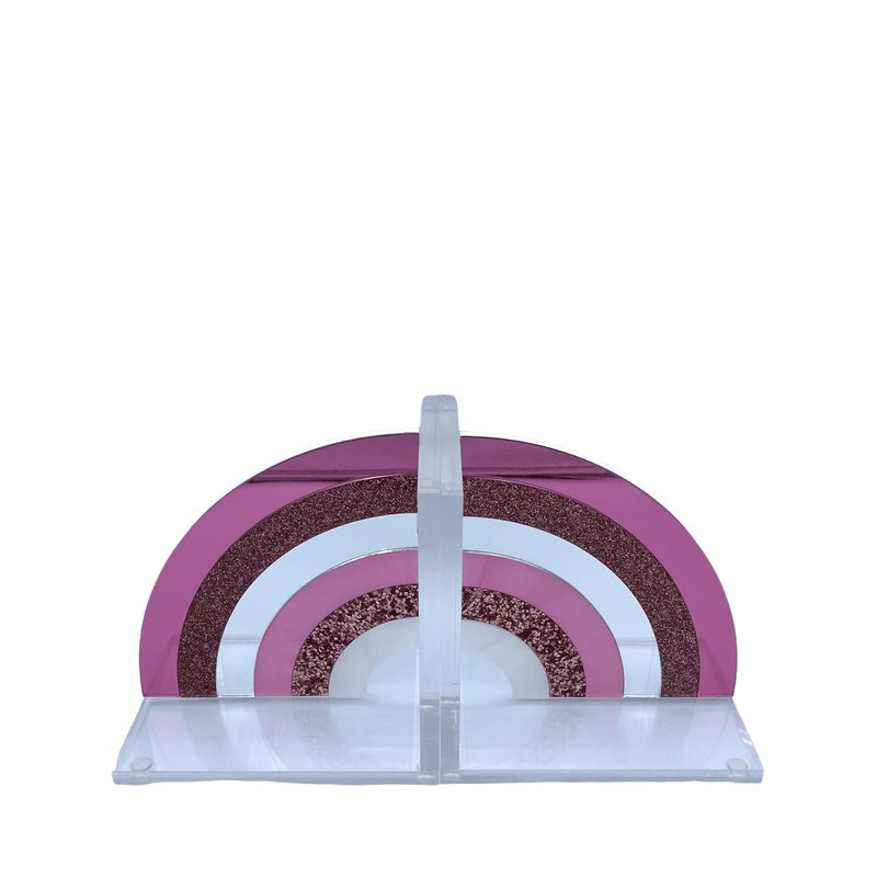 Acrylic Rainbow bookends in pretty in pink by A Gifted Story